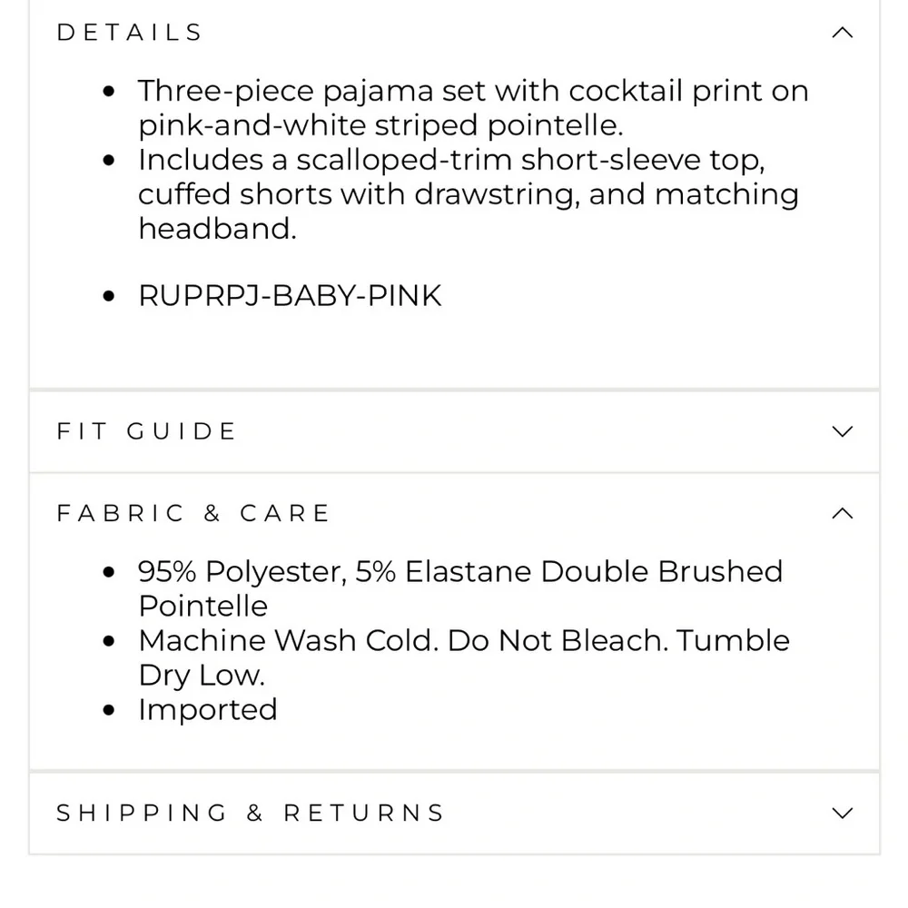P.J. Salvage - Pretty Punch Cocktail Print 3-Piece Pajamas Short Set $100 - Picture 13 of 13